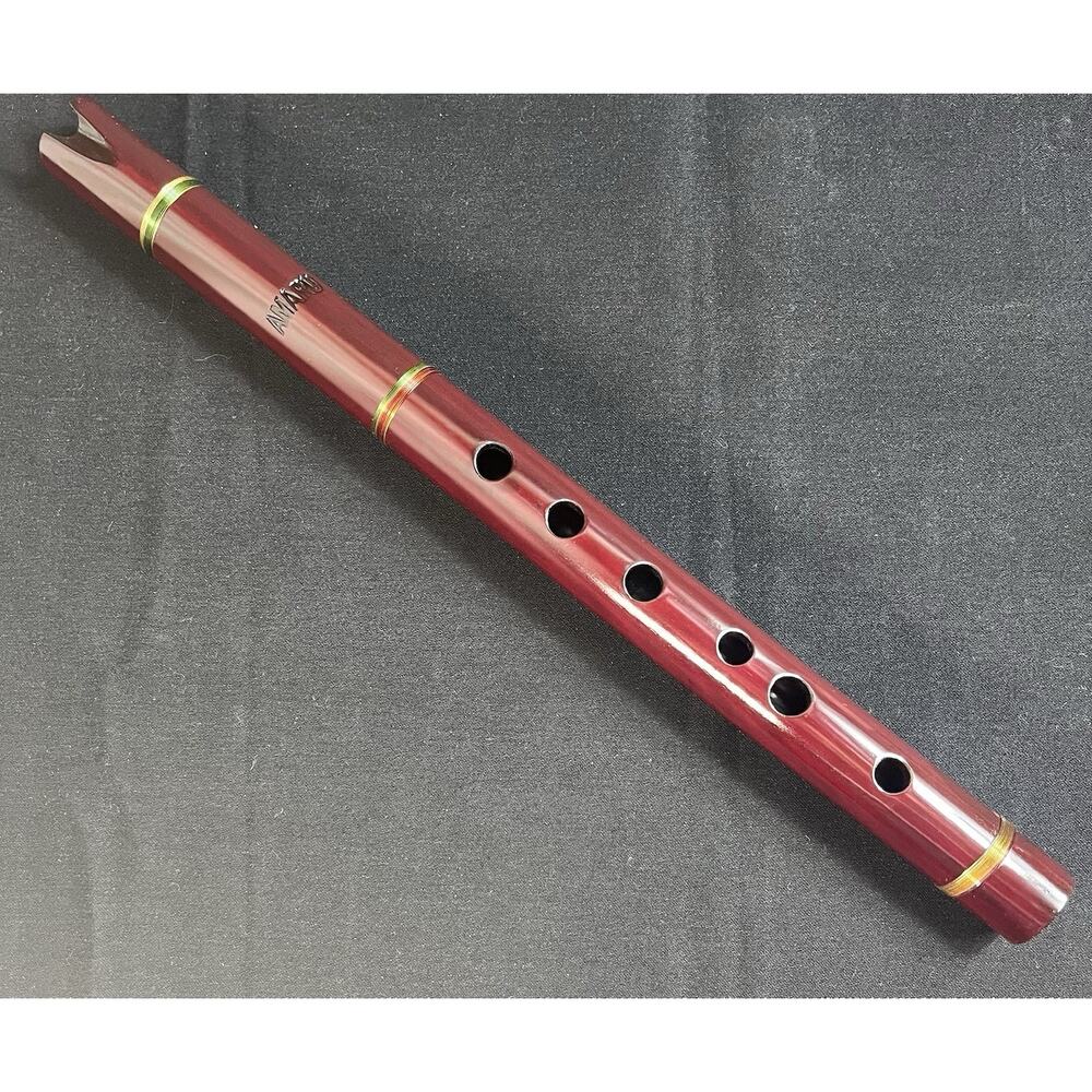 Professional Burgundy Wood Quena – Key of G – New – Case Included